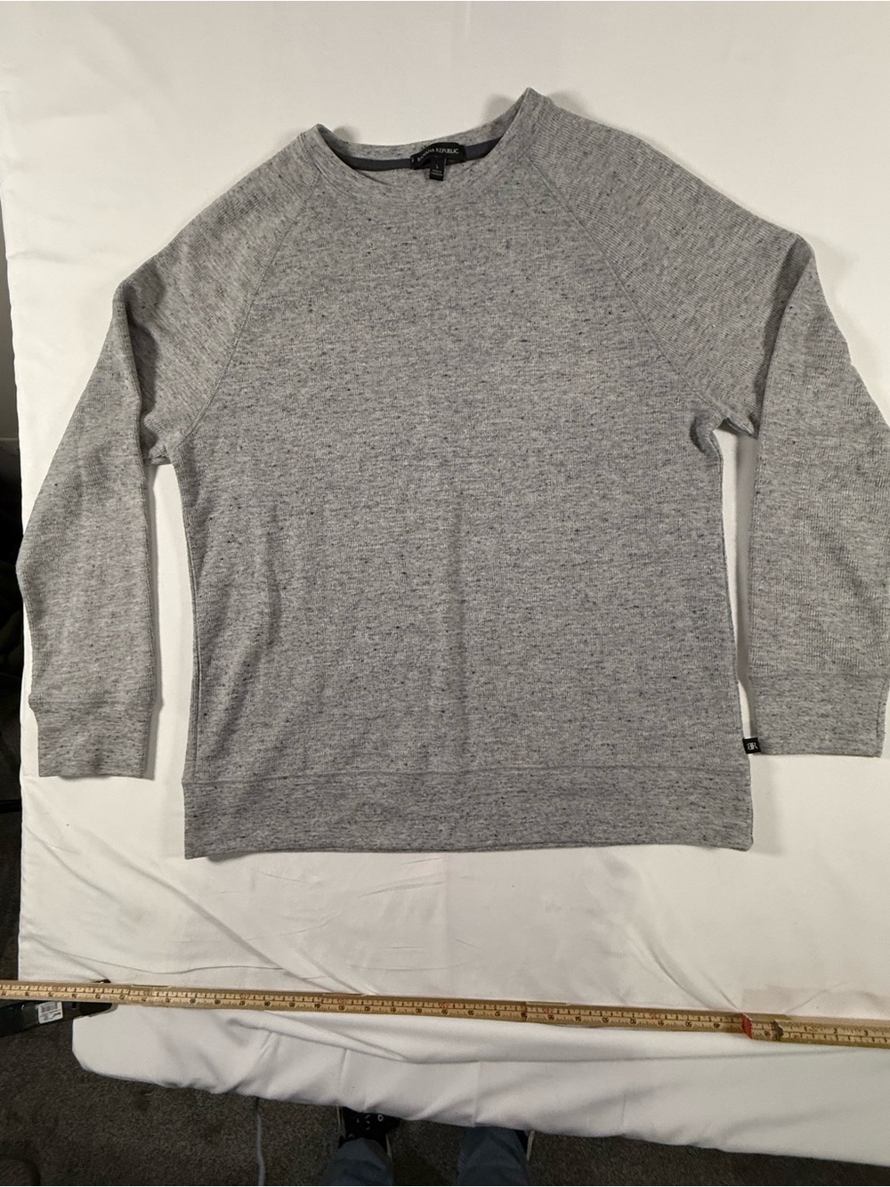 Banana Republic Gray Raglan Crewneck Sweater